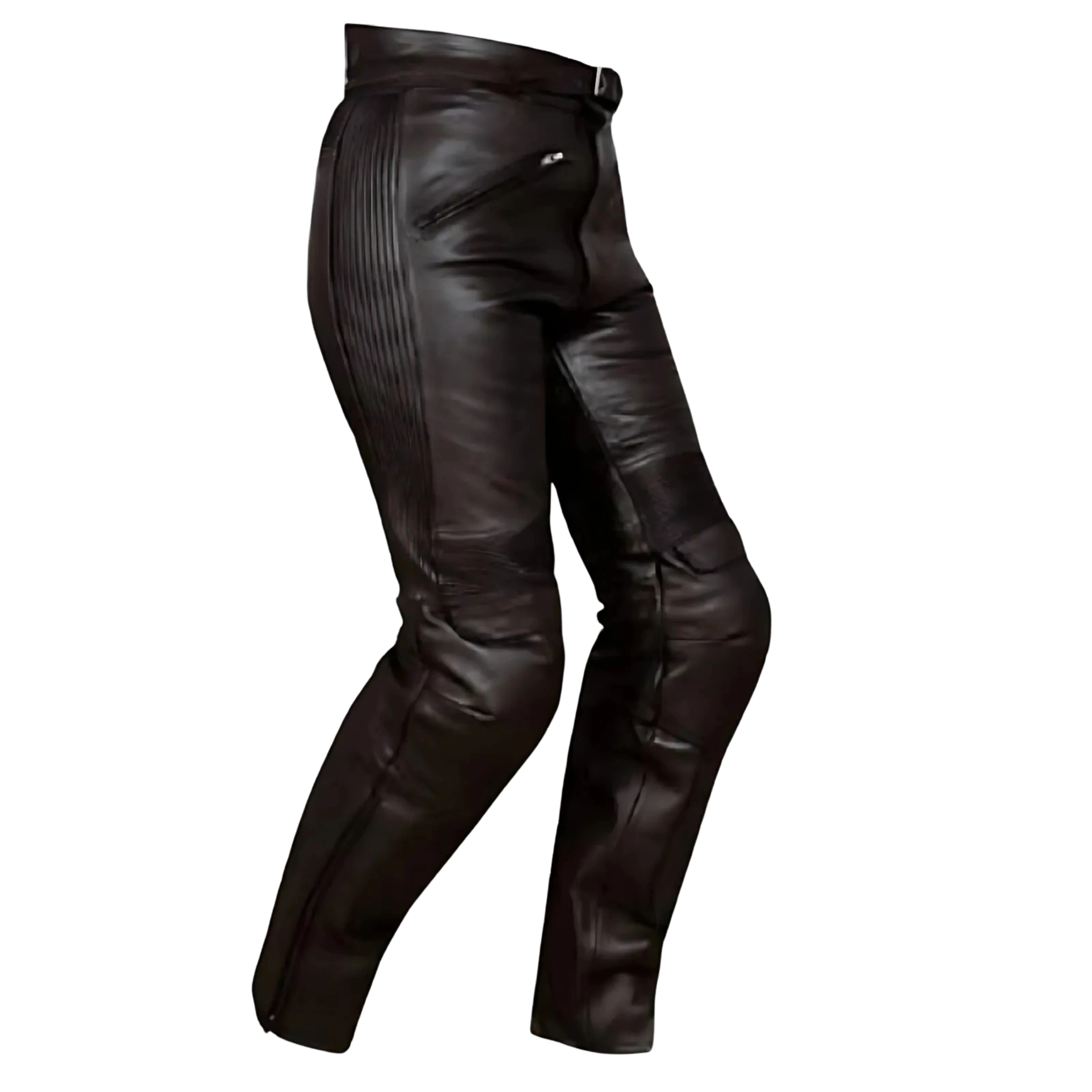MIXER LEATHER TROUSERS BLACK